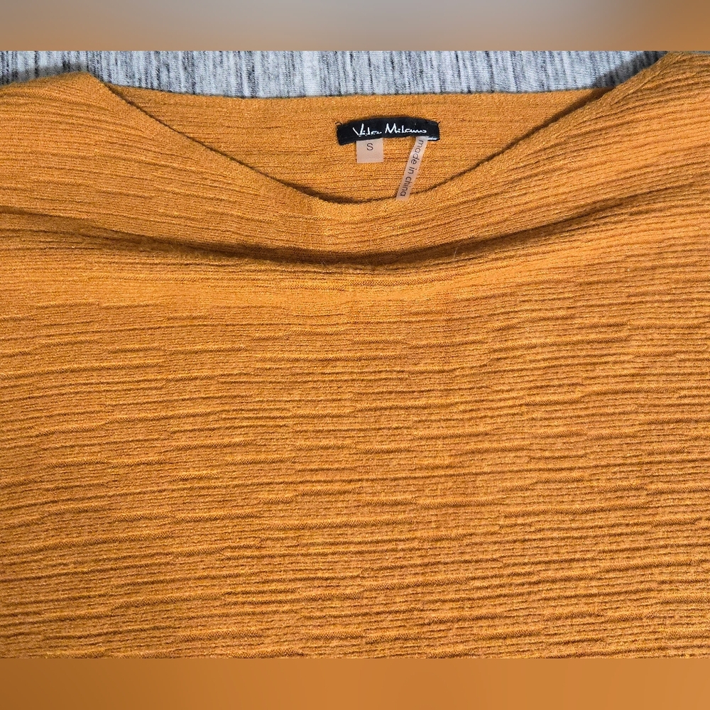 Vila Milano Sweater - Knit - Dolman Sleeve - Lightweight - Mustard Gold - Size S